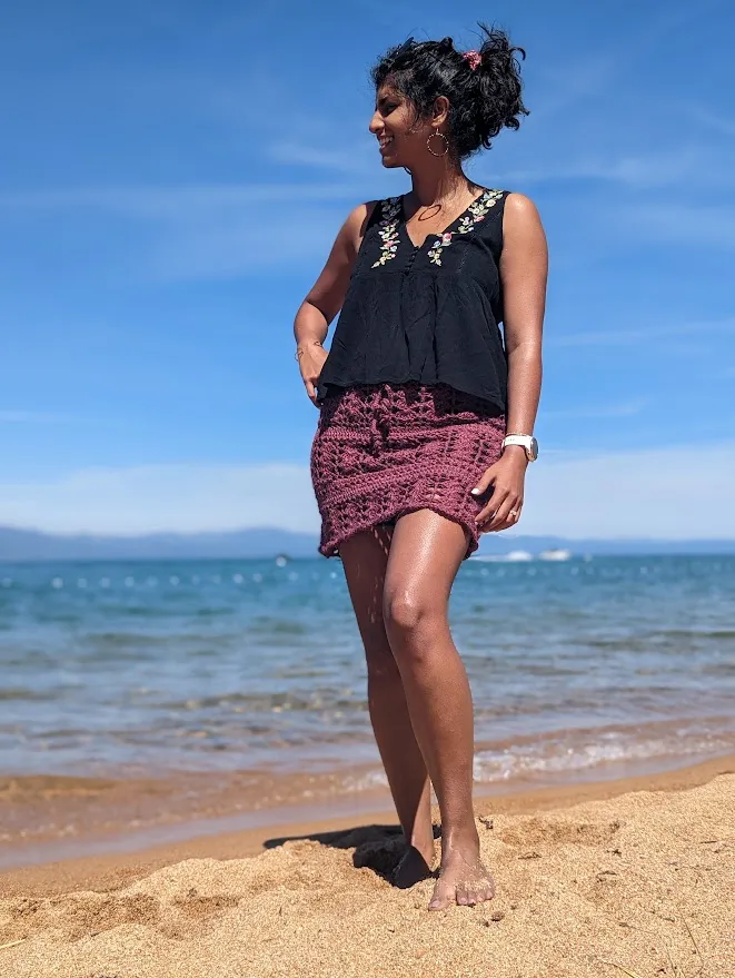 Lace beach skirt